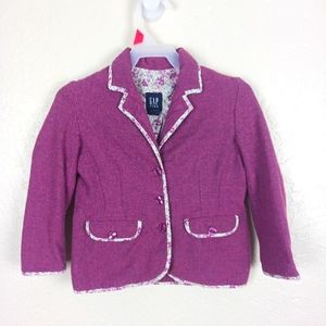 Gap Kids Purple Tweed Blazer XS Size 4-5